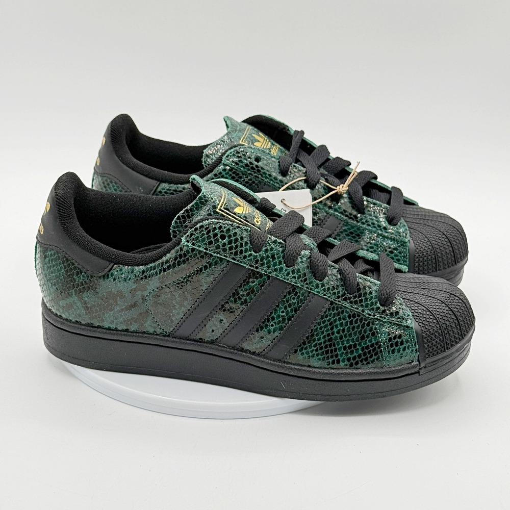 Adidas Superstar II Collegiate Green Snakeskin / Size 6.5 Womens JP8159 - New